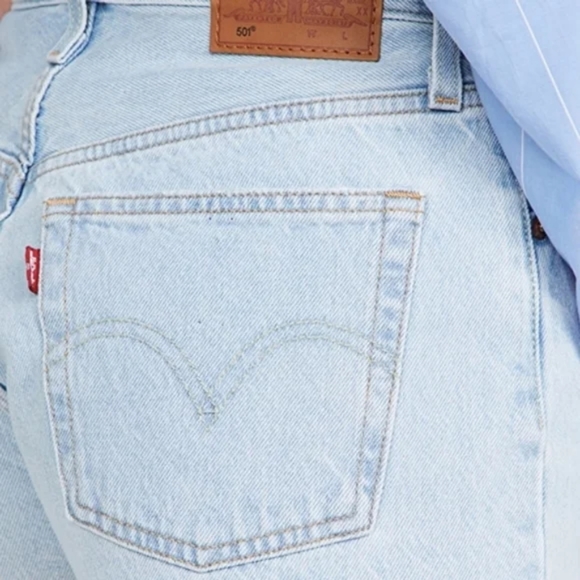 Levi's 501 Denim Shorts High Rise Button Fly Luxor - Picture 11 of 16